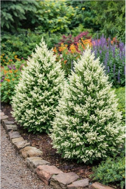 Кипарисовик ’White Beauty’ весною